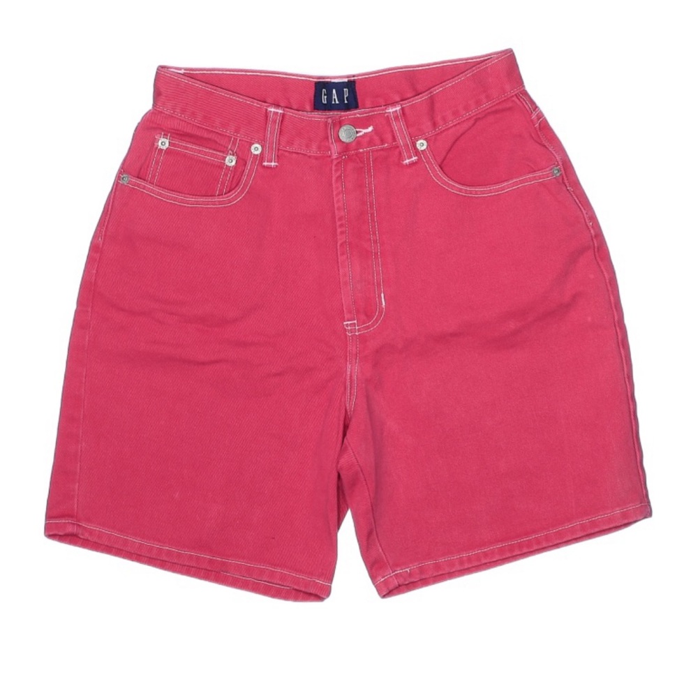Hot pink Gap high waisted denim shorts